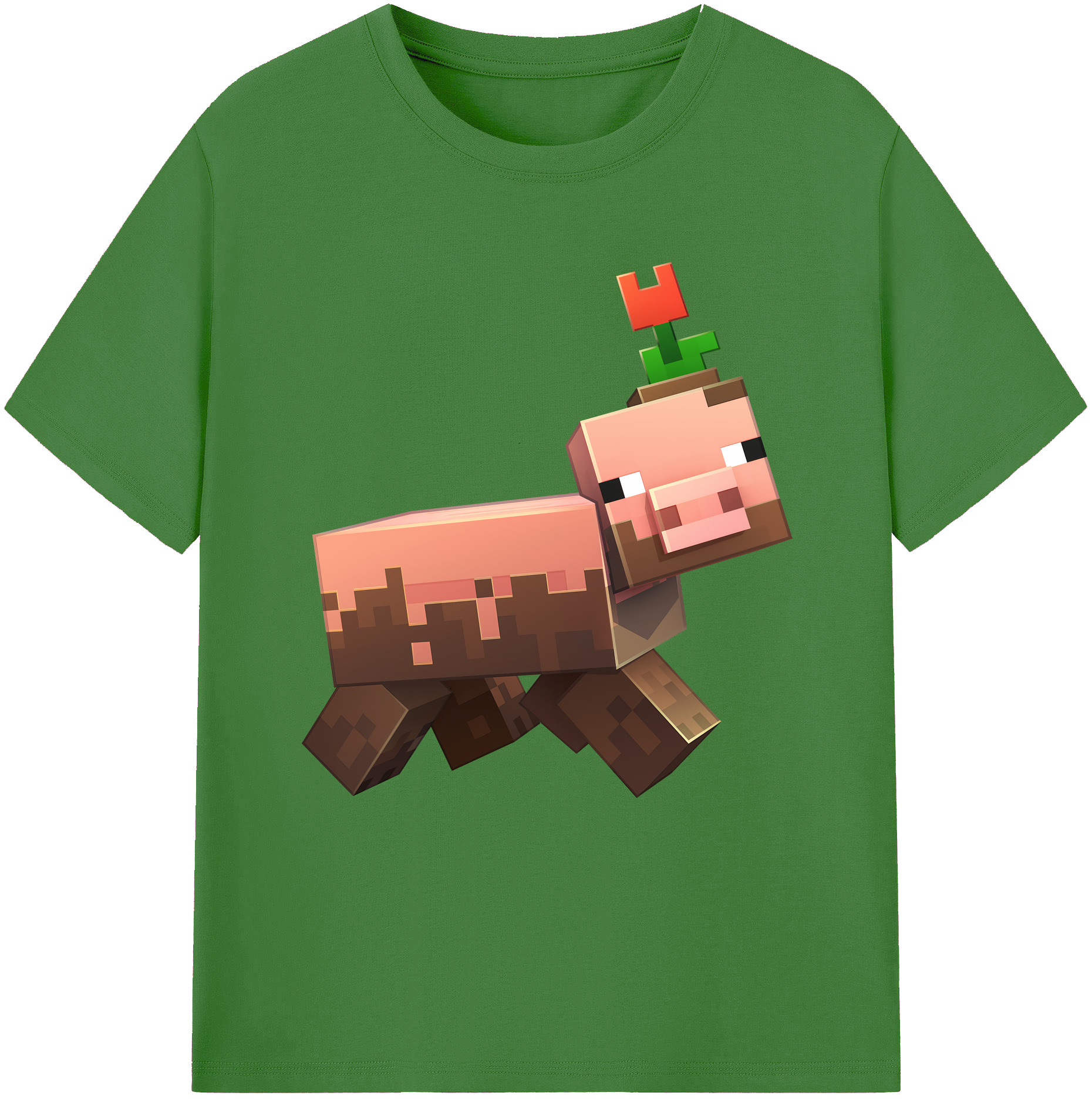 （画像用） マインクラフト ブロックの世界 Minecraft MC Block world レディースカジュアルプリントTシャツ（綿100％）